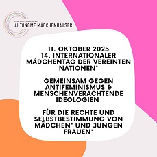 Eine Grafik zum Internationalen Mädchentag 2025