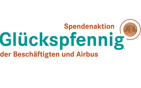 Logo der Aktion Glückspfennig der Beschäftigen und Airbus