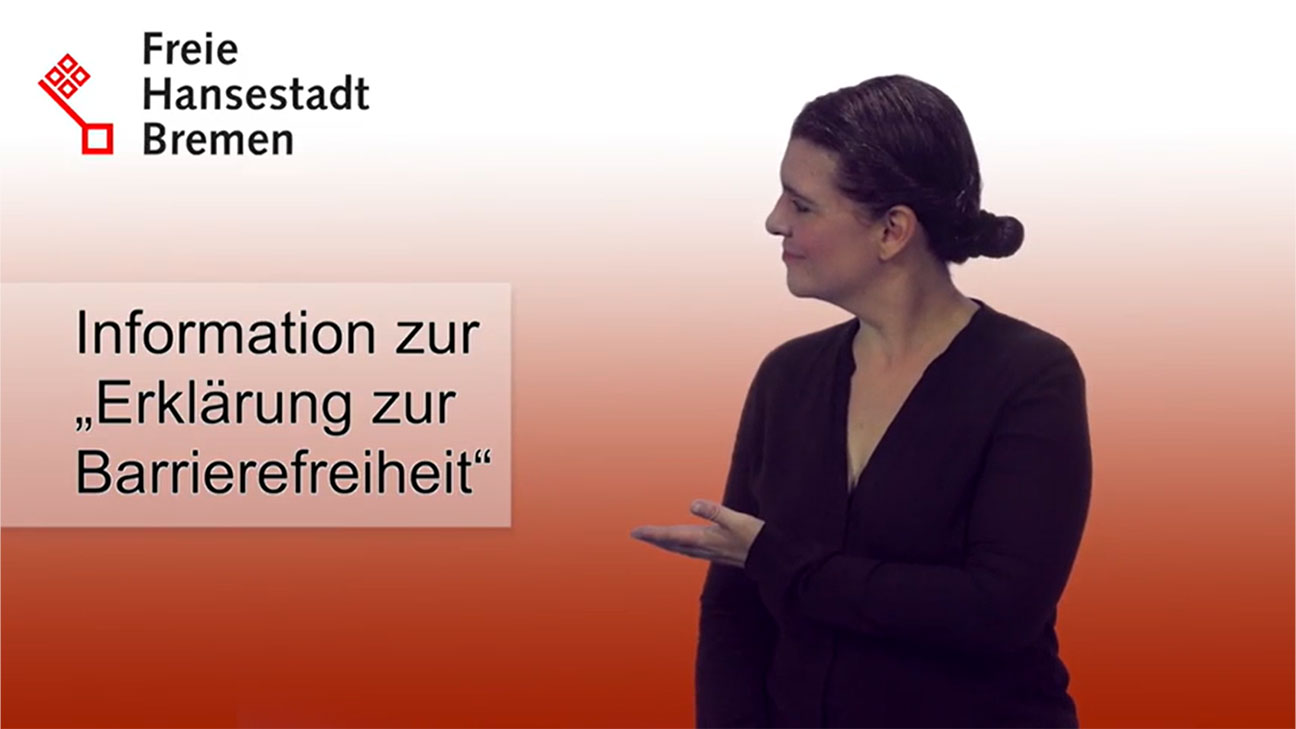 YouTube-Video: Gebärdensprache zum Thema Barrierefreiheit